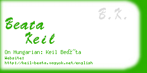 beata keil business card